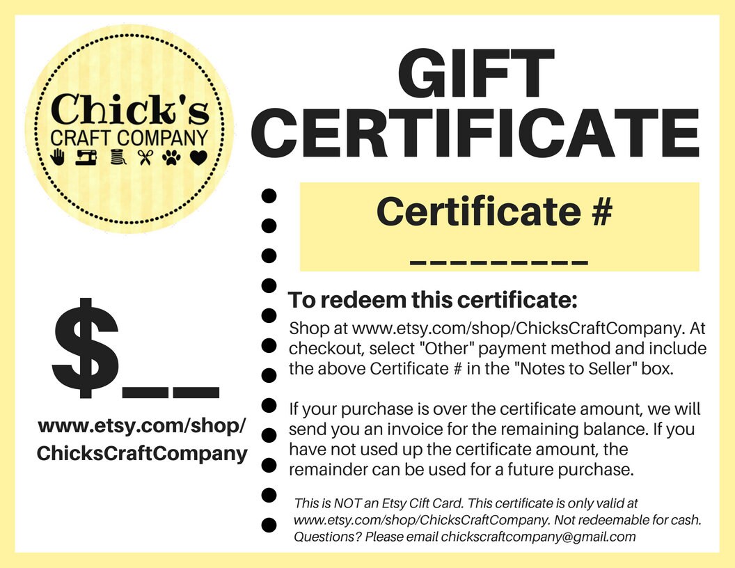 Send Etsy Gift Card