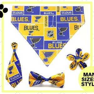 St. Louis Blues Hockey Pet Accessory - Custom - Bandana, Bow Tie, Neck Tie, Flower
