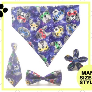 Super Hero Dogs Pet Accessory - Over the Collar - Custom - Bandana, Bow Tie, Neck Tie, Flower