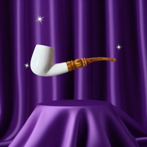 Billiard Pipe Handmade Block Meerschaum Pipe