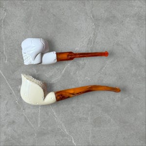 2 pipes for one price Handmade Block Meerschaum Pipe