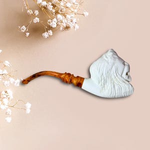 Lion pipe Handmade Block Meerschaum Pipe