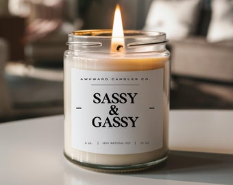 Sassy & Gassy Teelicht | Lustige Sojawachs Kerze, Geschenk für Freund