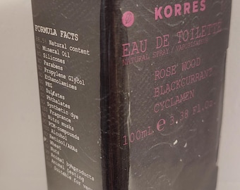 Sealed (discontinued) Korres Rose Wood Blackcurrant Cyclamen Eau de Toilette 100ml