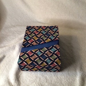 Cartonnage Fabric Covered Handmade Double Opening Box Sewing Storage
