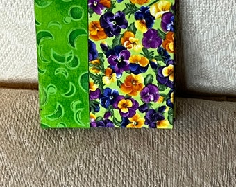 Journal Mini Book Hardbound Fabric Covered
