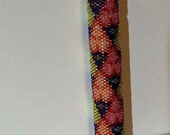 Hand Beaded Needle Case Compartment Toothpick Holder Pills Stash