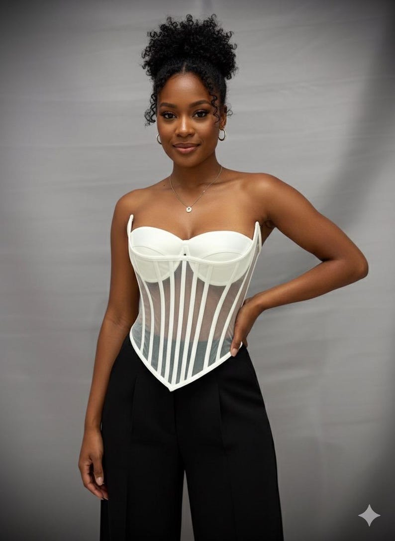 Crystal Corset Top Maroon