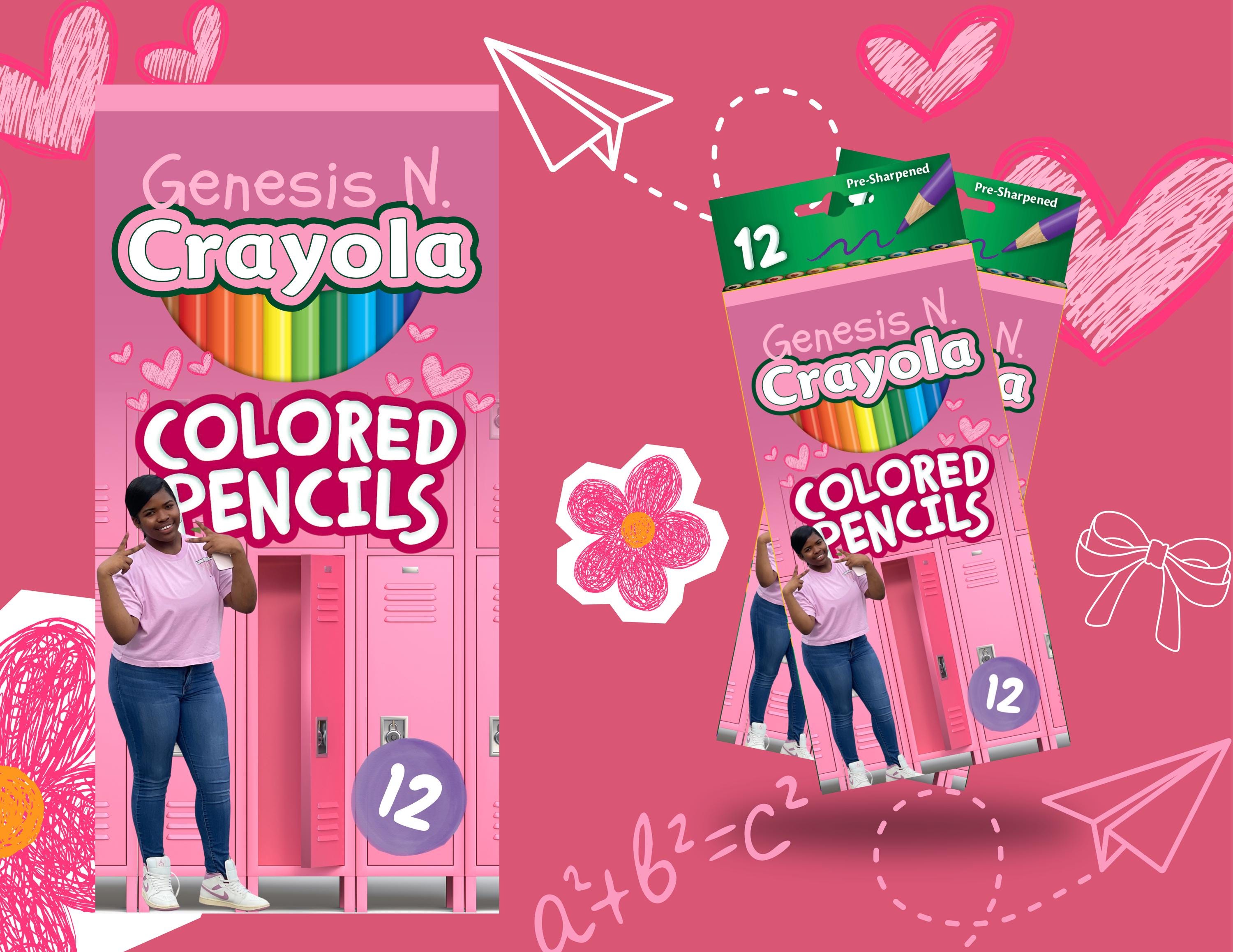 Canva editable colored pencil template