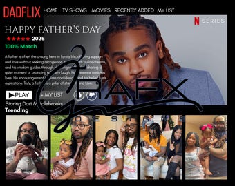 Father&#39;s Day Dadflix Canva Template