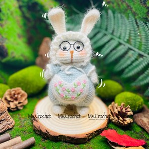 Bonnie die sanfte Häschen - Handgemachte Häkel-Kaninchen-Puppe | Niedliches Amigurumi Häschen Plüsch Geschenk für Kind oder Sie