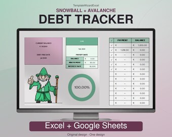 Debt Payoff Spreadsheet for Excel & Google Sheets – Snowball and Avalanche