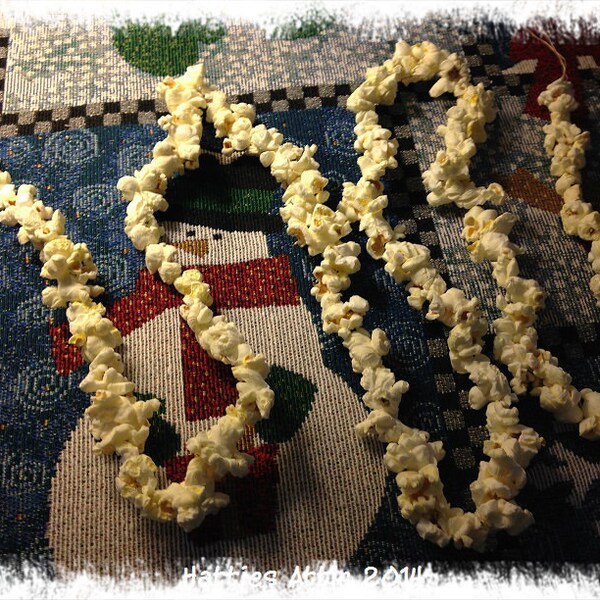 Hand Strung Popcorn Garland--Real Popcorn--Great for a Primitive Tree--MADE TO ORDER