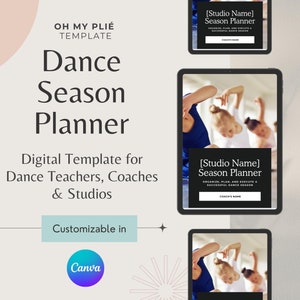 Dance Teacher Planner | Digital Dance Season Planner for Dance Studios | Canva Template for Dance Teachers, Coaches & Dance Studios