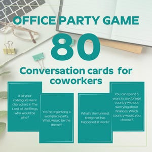 Printable Office Party Game, Team Building Conversation Starter, Team Workshop Game, Coworkers Party Game, Getting to Know Game