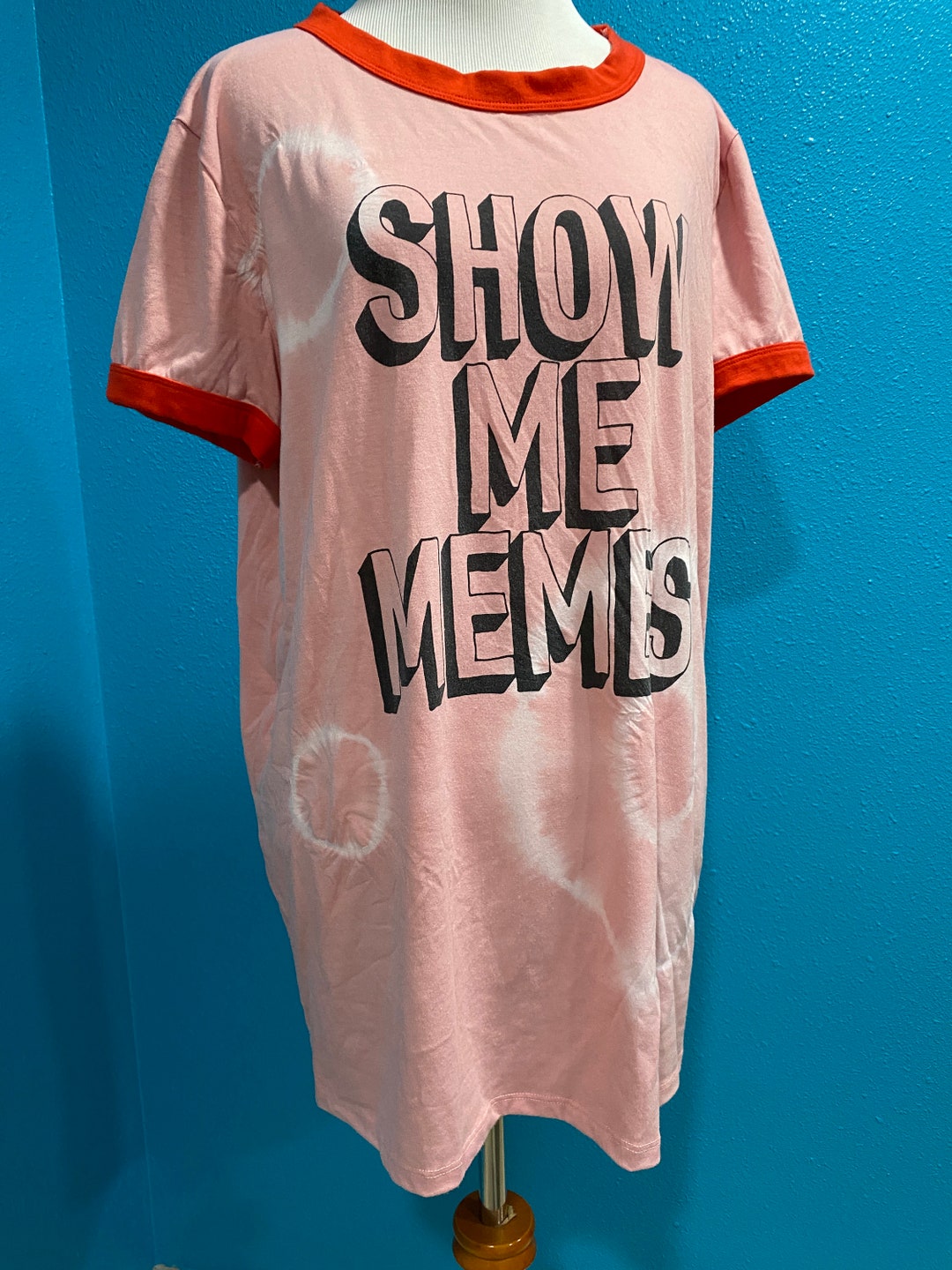 Pink & White Show Me Memes Lularoe Liv 3XL Tie Dyed One of a Kind - Etsy
