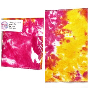 Hand Dyed Aida Fabric 16 count bright pink, yellow, white!