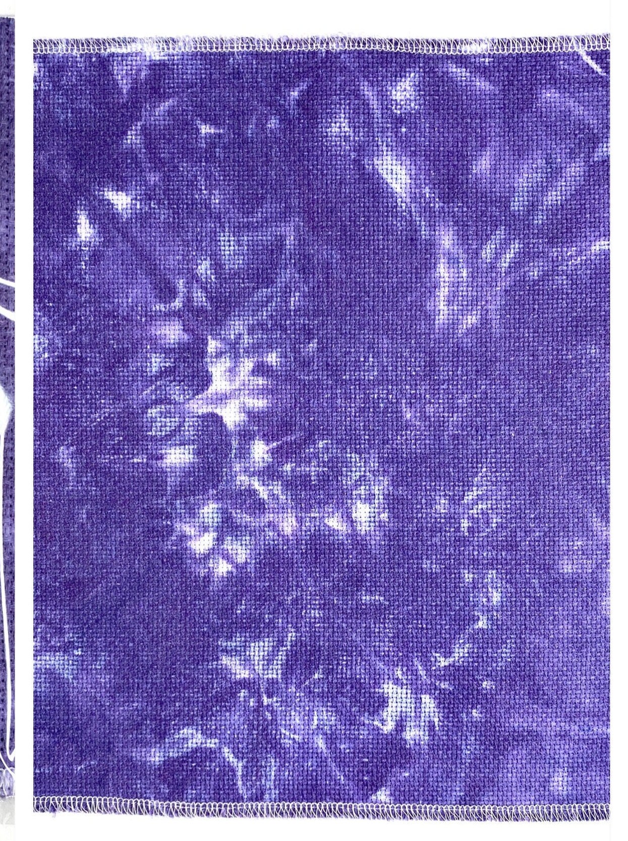 Hand Dyed Aida Fabric 14 Count Shades of Purple & White Etsy