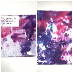 Hand Dyed Aida Fabric 14 count Galaxy - purple, pink, blue, white!