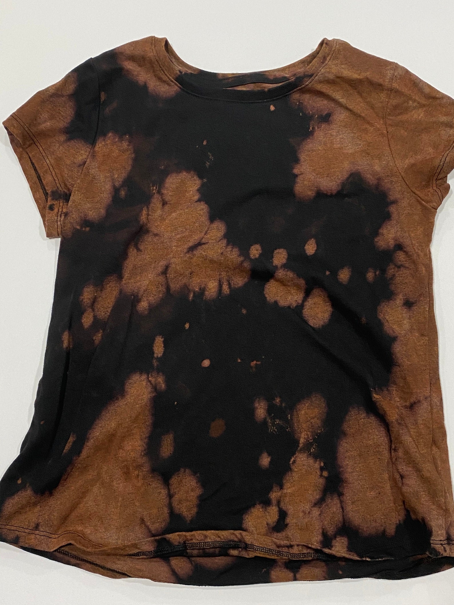 orange bleach dye shirt