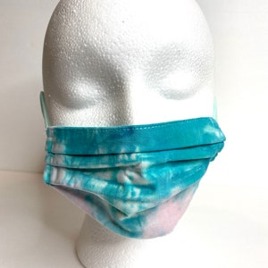 Tie Dye XS Face Mask - teal & pink!