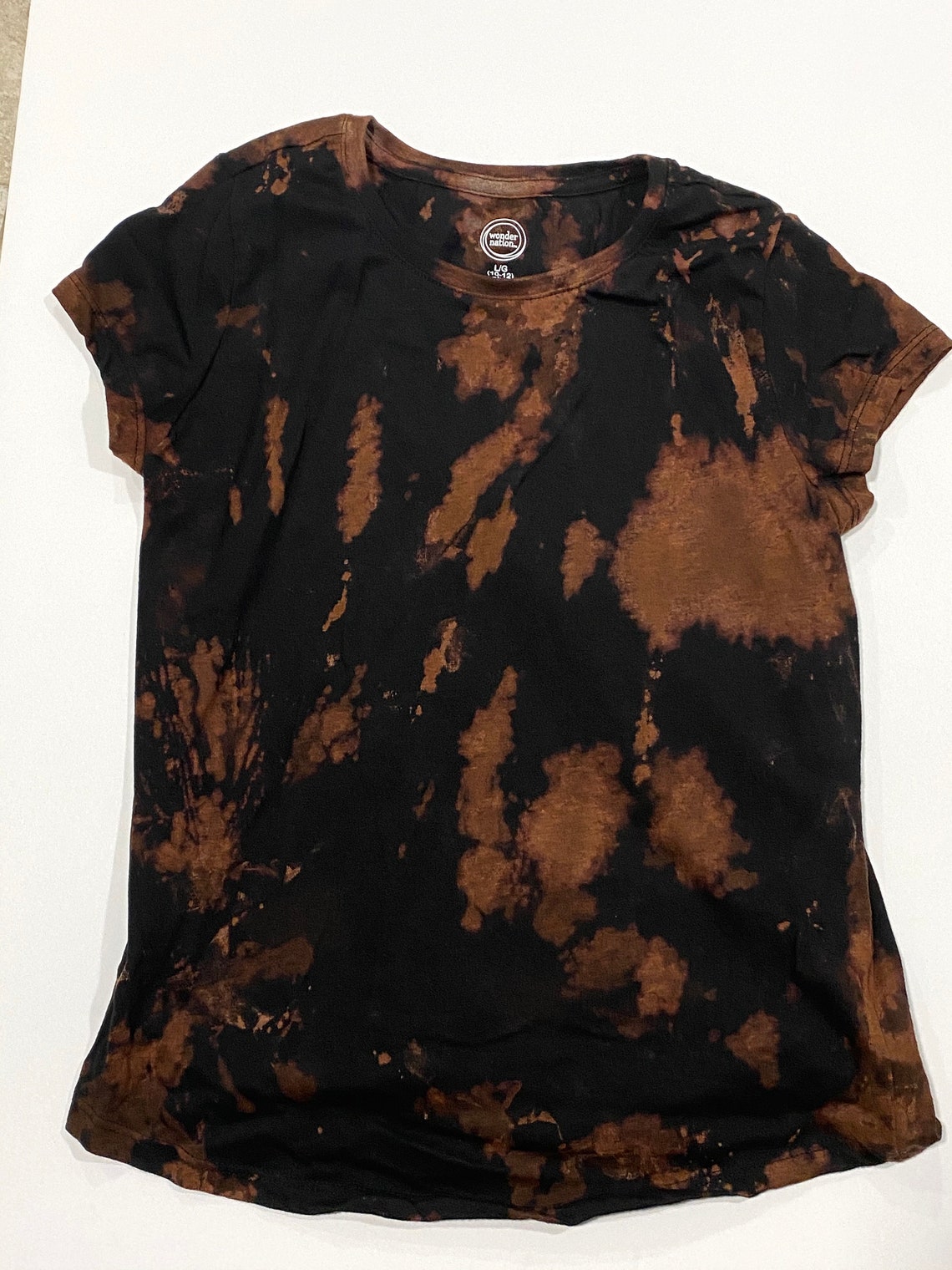 orange bleach dye shirt
