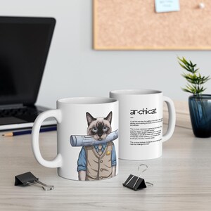 建築家用マグカップ、猫好きの方へのギフト、かわいいマグカップ、かっこいいマグカップ、建築家用マグカップ、猫用マグカップ、面白い猫用マグカップ、彼へのギフト、同僚へのギフト