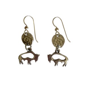 Silver Buffalo Earrings, Silver Buffalo, Bison Earrings, Buffalo Earrings, Silver Bison Earrings, Buffalo Herd Earrings, Buffalo Jewelry image 2