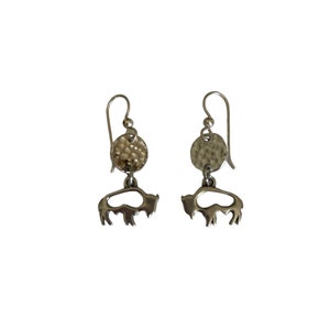 Silver Buffalo Earrings, Silver Buffalo, Bison Earrings, Buffalo Earrings, Silver Bison Earrings, Buffalo Herd Earrings, Buffalo Jewelry image 1