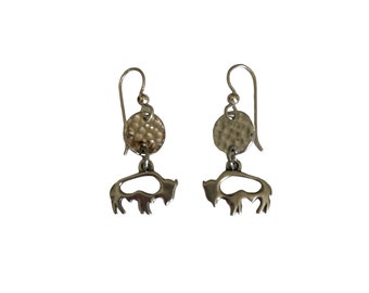 Silver Buffalo Earrings, Silver Buffalo, Bison Earrings, Buffalo Earrings, Silver Bison Earrings, Buffalo Herd Earrings, Buffalo Jewelry