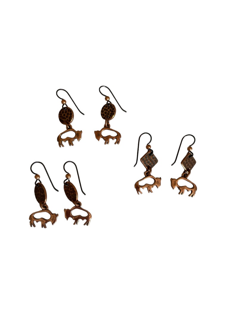 Silver Buffalo Earrings, Silver Buffalo, Bison Earrings, Buffalo Earrings, Silver Bison Earrings, Buffalo Herd Earrings, Buffalo Jewelry image 6