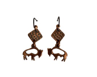 Buffalo Earrings, Copper Buffalo Earrings, Bison Earrings, Copper Bison Earrings, Buffalo Jewelry, Buffalo, Bison Jewelry, Buffalo NY