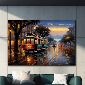 Francisco Wall Art, Tempered Glass Wall Art, City View Wall Decor, Artistic Painting, Glass Printing, Wall Hangings, Extra Large Wall Art