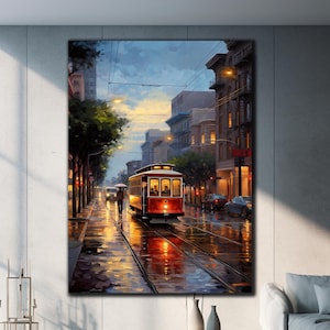 City View Wall Decor, San Francisco Wall Art, Tempered Glass Wall Art, Glass Print, Extra Large Wall Art, Wall Hangings, Artistic Paint Art