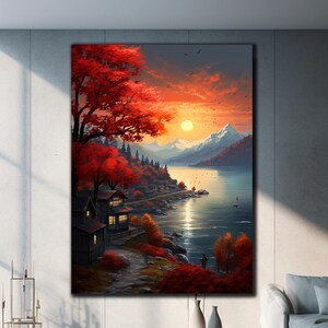 Landscape Glass Wall Art, Glass Printing, Extra Large Wall Art, Tempered Glass Wall Art, Nature Landscape, Wall Hangings, Scenic Landscape
