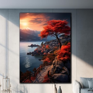 Landscape Glass Wall Art, Glass Printing, Extra Large Wall Art, Tempered Glass Wall Art, Nature Landscape, Wall Hangings, Scenic Landscape