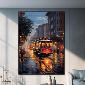 City View Wall Decor, San Francisco Wall Art, Tempered Glass Wall Art, Glass Print, Extra Large Wall Art, Wall Hangings, Artistic Paint Art
