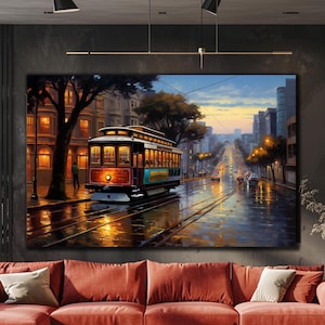 Francisco Wall Art, Tempered Glass Wall Art, City View Wall Decor, Artistic Painting, Glass Printing, Wall Hangings, Extra Large Wall Art