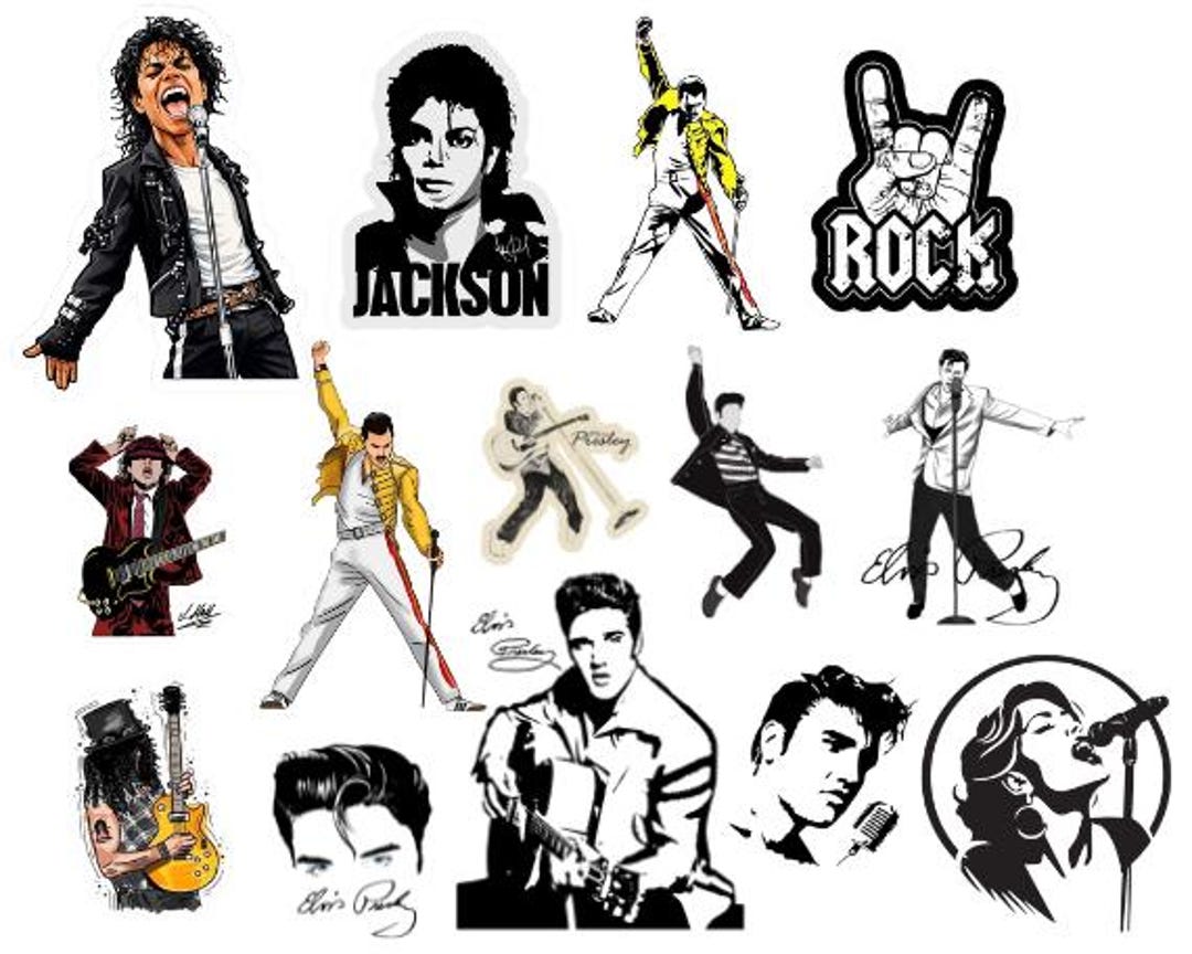King of Pop PNG Bundle, 80s Music Legend Sublimation Designs, Retro ...