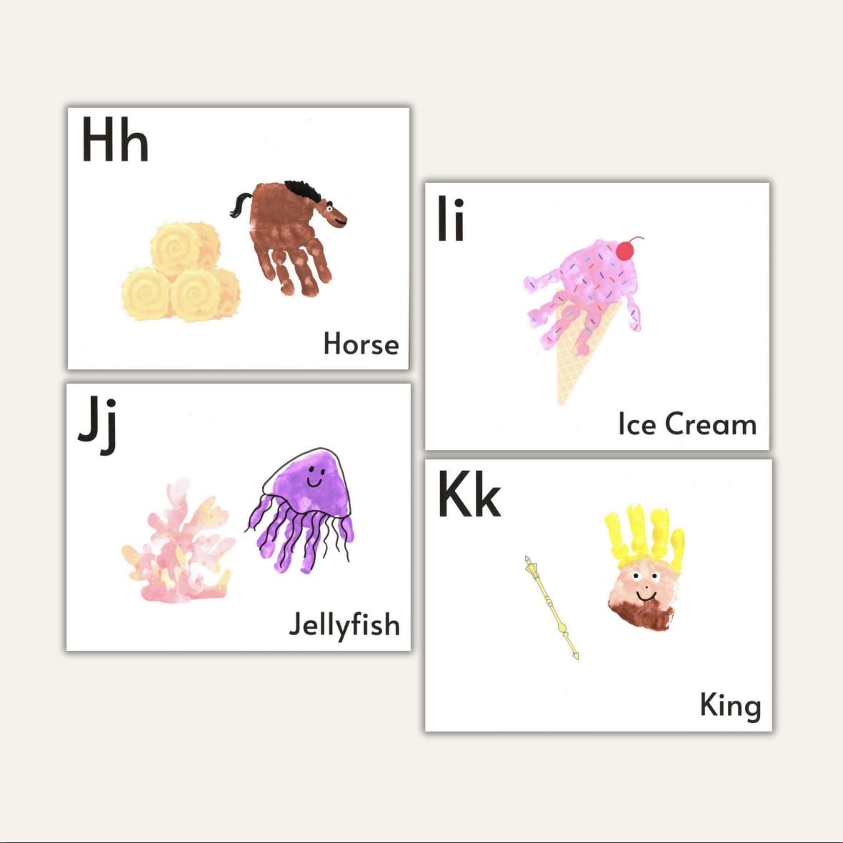 Toddler Handprint Footprint Alphabet Templates - Etsy