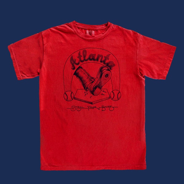 Atlanta Baseball Grateful Dead Comfort Colors T-shirt // Steal Your Base // Europe 72 Braves Deadhead