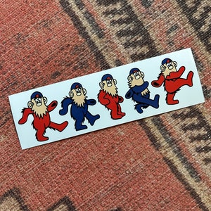 Atlanta Mascot Dancing Dead Bears Baseball Bumper Sticker