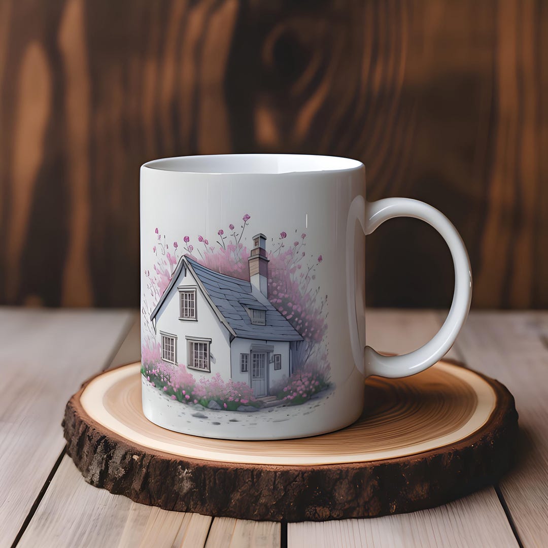 Cottage Core House Scenery Pretty Landscape Dreams to Catch Cottage Mug ...