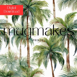 Palm Beach Holiday Trees Print Project Paper Repeterande Mönsterkonst Palmträd Multifunktionellt digitaltryck online