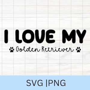 Golden Retriever SVG | PNG | Digital Download, Dog Lover clipart