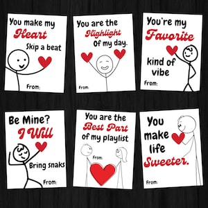 Slang Kids Valentine&#39;s Day Cards, Funny Printable Classroom Valentine, Teen Tween School Valentines, Boys Valentines, Funny Valentine Card
