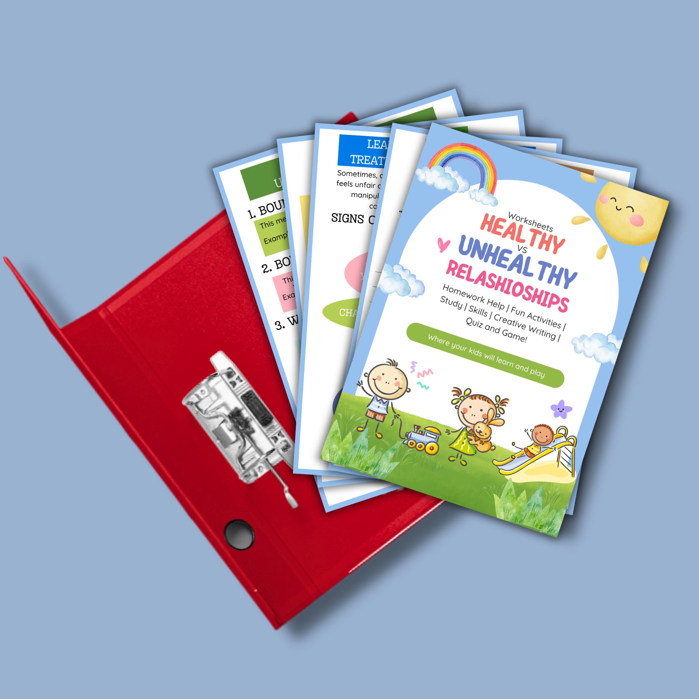 Teaching kids about relationships: printable SEL worksheets.