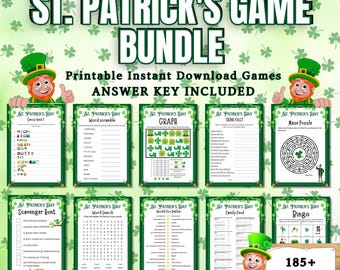 St. Patrick's Day Game Bundle, 60+ Activities (Digital Download)