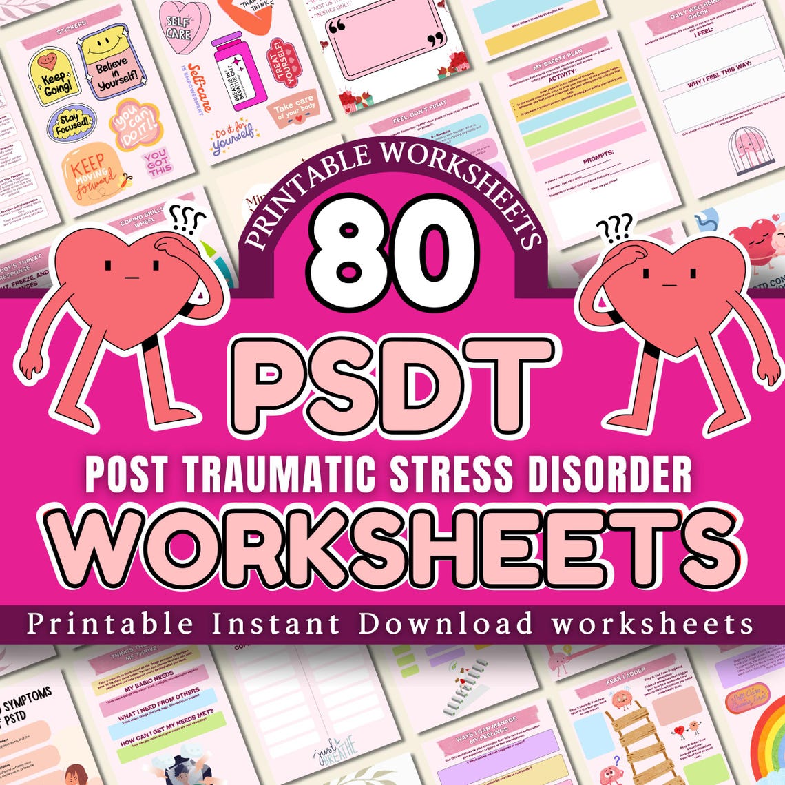 PTSD Worksheets Printable, Post Traumatic Stress Disorder Workbook ...
