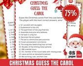 Christmas Guess The Carol Trivia, Christmas Party Printable Game, Kids & Adults Christmas Game, Christmas Family And Office Activity Fun